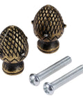 Stylish 2 Piece Kit Of Strawberry Knob Handles In Antique Bronze Finish For Kitchen Cupboards And Vintage Furniture With Screws Included, two knobs and screws
