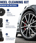 Wheel Hub Resurfacing Kit With Six Cleaning Pads For Rust Removal On Lug Studs And Brake Rotors, car wheel close-up