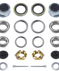 OZISENS 2-set trailer bearing kit for 1-3/8 to 1-1/16 in spindles with seals, dust caps, cotter pins, nuts, washers