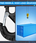 Beefy Heavy Duty Forged Steel Clevis Slip Hook For Winch Cables And Ropes Five Sixteenth Inch Extreme Hook Black with blue container