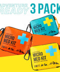 UltraLight Mini First Aid Kit Three Pack For Hiking Camping And Travel Ultralight Water Resistant Medical Kit