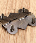 Antique bronze hinge with screws, part of 20 Piece Butt Hinge Set With Screws In Antique Bronze Finish For Wooden Jewelry Boxes Cabinets Doors