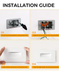 Installation guide for Slick 3 Color 120V Dimmable LED Step Light For Indoor And Outdoor Use 3000K 4000K 5000K Adjustable 3W