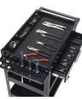 Heavy Duty Beast Of A 23 By 16 Inch 3 Shelf Utility Cart With Drawer Four Swivel Casters And Two Locking Casters Organizer Shelf