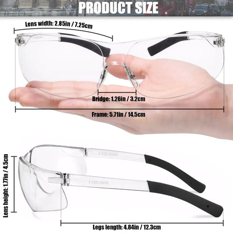 12 Pack ANSI Z87.1 Safety Glasses For Men And Women Clear And Grey Lens Anti Scratch Eye Protection For Work Lab And Outdoors Heavy Duty