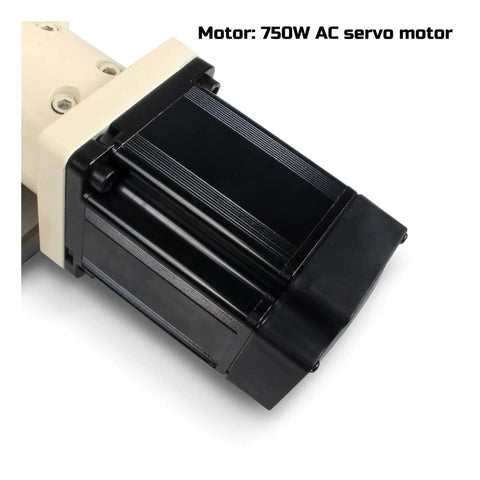 Built Tough Cnc Fourth Axis Rotary Dividing Head With Seven Fifty Watt Ac Servo Motor, showing 750W AC servo motor detail.