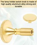 Side view of Tweruna brass metal lamp switch knob, 4 pcs, universal fit for standard size light sockets.