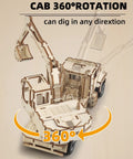 3D Wooden Excavator Puzzle Kit For Adults Build A Realistic Mechanical Model With 177 Laser Cut Parts Hands On Brain Teaser
