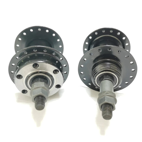 Beefed Up Rear Bike Hub Assembly 36 Hole Disc Brake Compatible 135mm Old 180mm Axle 36mm Hub Black Includes Disc Brake Bracket 2 In 1