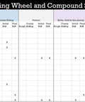 Pro-Grad Buffing Wheel and Compound Selection Chart detailing buff types and compounds for various metals and plastics.