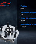 Front Wheel Bearing Hub Assembly Fits Subaru Forester 2009 To 2014 Impreza 2008 To 2014 WRX 2013 To 2014 XV Crosstrek 2013 To 2014 5 Lug With ABS Replacement To Beef Up Your Ride And Keep It Smooth And Quiet.
