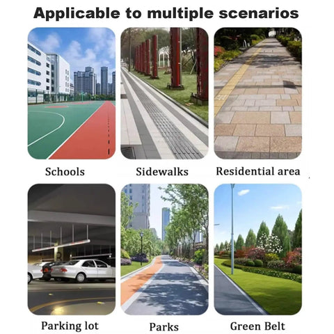 Collage showing multiple scenarios for Stainless Steel Outdoor Manhole Cover With Lock For Driveway And Garden Anti Theft Septic Lid