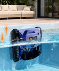 Automatic Robotic Pool Cleaner for Inground and Above Ground Pools, Wall Climbing Design, cleans floor, walls, waterline