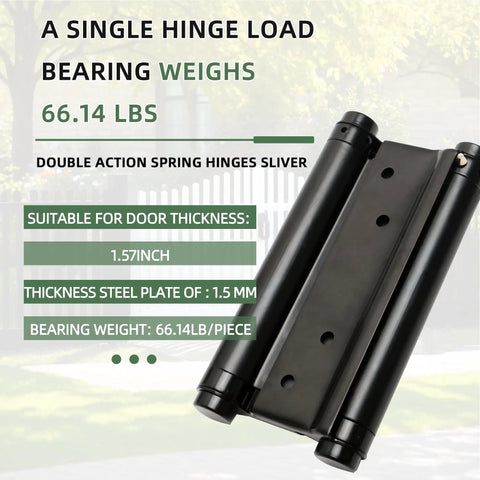 Six Inch Double Action Spring Hinges Self Closing For Cafe Saloon Pub Swinging Doors 201 Stainless Steel Includes Pins And Screws Four Pack Built Tough With Smooth Operation And Easy Install