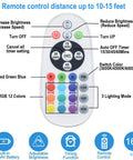 Remote control for Wireless Under Cabinet Lights Kit With 48 LED RGB Color Changing, Rechargeable, Dimmable, 15 Colors, Auto Timer.