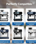 Must Have Replacement Water Filters Straight Up Knocking Out Hard Water Scale Keeping Espresso Shots Crystal Clear Fitting Snugly On Barista Touch And Oracle Dual Boiler Machines For Hassle Free Brew Days And Seriously Delicious Cup Vibes in front of Breville Barista Pro and Touch machines.