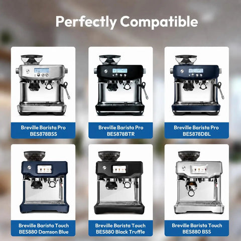 Must Have Replacement Water Filters Straight Up Knocking Out Hard Water Scale Keeping Espresso Shots Crystal Clear Fitting Snugly On Barista Touch And Oracle Dual Boiler Machines For Hassle Free Brew Days And Seriously Delicious Cup Vibes in front of Breville Barista Pro and Touch machines.
