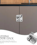 Easy Install Durable Stainless Steel Heavy Duty Gate Latch Rock Solid Yard Door Lock Rust Resistant Barn Shed Garage Security Bolt Closure For Double Doors And Pet Cages on a sliding door.