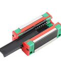 Close-up of HGH15CA carriage block from Pro Grade HGH15 CNC Square Linear Guide Rail Kit for 3D printers and DIY projects.