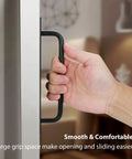 4 Pack Black Barn Door Handles For Sliding And Pocket Doors With Seven And A Half Inch Hole Center Comfortable Grip Aluminum Rustproof Pulls