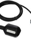 Reverse Tether Switch 120V For Sewage And Sump Pumps With Piggy Back Plug 8 Ft Cord No Nonsense Install Fits 14 Inch Or Wider Basins Not For Basement Sump Use Heavy Duty Pro Grade with a long cord and plug visible.
