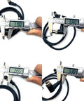 Caliper measuring Right Angle M12 5 Pin A Code Connector Cable 0.5 Meter Female To Male PVC Jacket AWG22 125V 4A Industrial Molded Wire