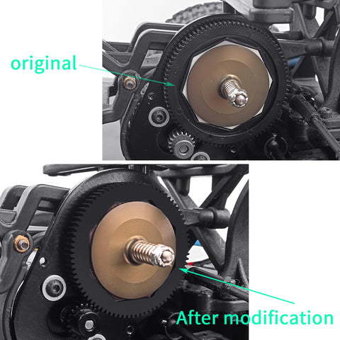 Steel Spur Gear Set 66T 72T 81T 84T 48P For 1/10 RC Cars, Rugged Main Gears For Brushless Power, Black Oxide Coating, Four Sizes For T4 B4 T5 B5 And Enduro RTR