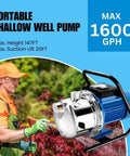 Smooth Operator 1.6Hp Shallow Well Jet Pump Featuring Rugged Stainless Steel Build for effortless garden irrigation.