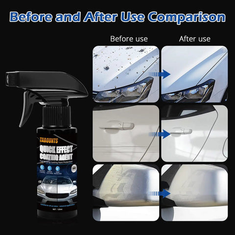 Before and after comparison of Two Pack Quick Effect Car Coating Spray 2026 Upgrade With Three In One Shine Care results