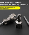 Heavy Duty Pipe Threading Tool Set With Internal And External Thread Openers Built To Last In Rugged Steel 2-Piece Kit