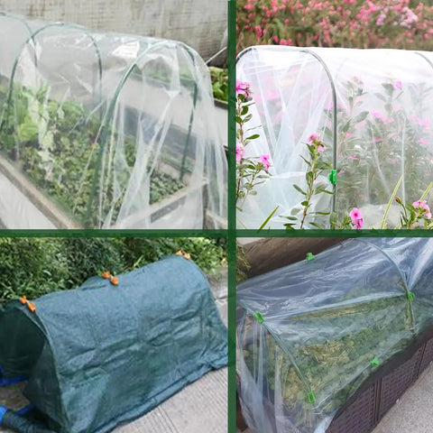 Greenhouse Hoops Grow Tunnel Kit 6 Sets For Raised Beds Rust Free Plant Support Frames Row Cover Shade Cloth DIY Garden Stakes Garden Tunnel Row Cover Hoops Kit Easy Install