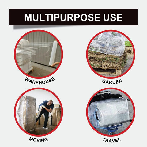 Top Tier Heavy Stretch Film Roll 17 X 1100 Feet Clear Plastic Shrink Wrap 80 Gauge, multipurpose use in warehouse, garden, moving, and travel.