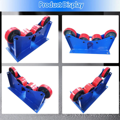 Smooth Sailing Welding Roller Frame With Driven Polyurethane Wheels For Oil Tank Positioner Adjustable Linkage Stands That Dial Right In For Quick Setup And Heavy Duty Work