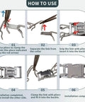 Installation guide for Stainless Steel Quick Release Dog Collar Buckle 2.25 Inch Wide Built Tough, Heavy Duty Rust Resistant Fastener