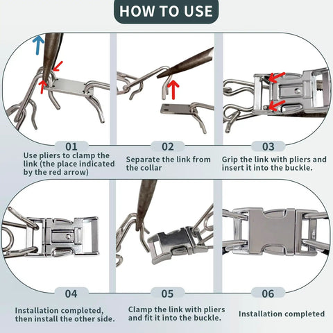 Installation guide for Stainless Steel Quick Release Dog Collar Buckle 2.25 Inch Wide Built Tough, Heavy Duty Rust Resistant Fastener