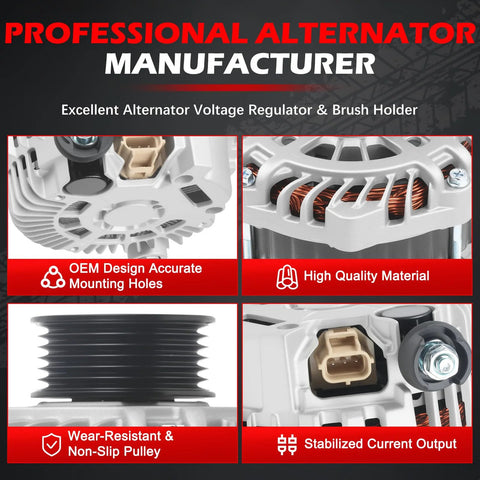 11273 Alternator Fits Ford Edge 2007 2014 Fusion 2010 2012 Taurus 2008 2012 Lincoln MKX 2010 2012 Lincoln MKS 2010 3.5L V6 OE Replacement features