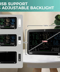 Weather Station With 3 Wireless Indoor Outdoor Sensors Color LCD Display Digital Thermometer And Humidity Monitor