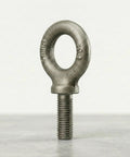 Front view of a single 3/4 inch lifting shoulder eye bolt, made of carbon steel, part of 2 Pack Three Quarter Inch Lifting Shoulder Eye Bolts Beefy Heavy Duty Rigging Hardware For Lifting Material Handling And Machinery Lifting Rings Concrete And Metric Size Options