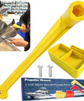 Floating Prop Wrench And Prop Stop Kit For All Outboard And Stern Drive Boats, 1-1/16 Inch Polymer Tool, includes components