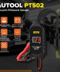 Digital Vacuum Pressure Gauge For Cars With Temperature Compensation And 12V Power Automotive Vacuum Leak Tester in garage