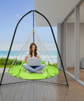 Heavy Duty Tripod Hammock Stand With 330 Lb Capacity, Rust Resistant Steel, Adjustable Frame, No Wobble Base, Swing Not Included