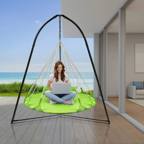 Heavy Duty Tripod Hammock Stand With 330 Lb Capacity, Rust Resistant Steel, Adjustable Frame, No Wobble Base, Swing Not Included