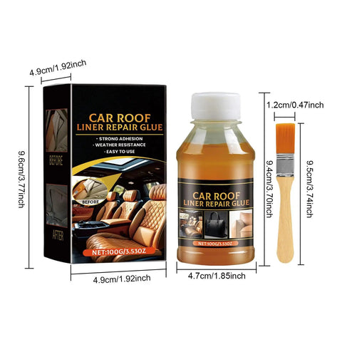 Seat Repair Adhesive For Roof Liner And Upholstery, Quick Dry Bonding Glue For Leather, with brush, 100g bottle