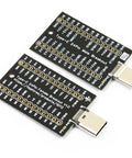 USB Type C Breakout Board With 24 Pin Male And Female Plugs Gold Plated PCB for easy USB C port replacement and no soldering hassles