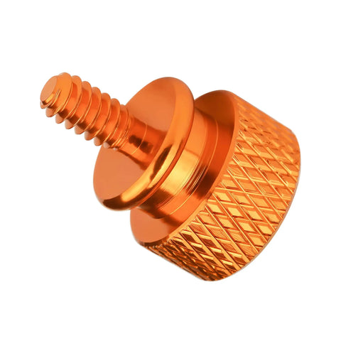 Aluminum Knurled Thumb Screws 20 Pack With Diamond Knurl Head No Tool Needed Hand Tightening M3 M4 6-32 8-32 Threads Durable Orange Bolts