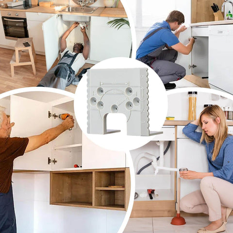 Door Hinge Router Jig With Adjustable Mortise Guide And 2mm Precision Groove for quick DIY hinge alignment in cabinets and kitchens