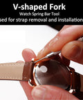 Stainless Steel Watch Band Removal Tool For Spring Bar Pins Removal And Repair Fits Most Watches Replacement Strap Kit in use