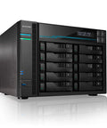 Front view of Powerhouse 10 Bay Network Attached Storage With 2.1GHz Quad Core, dual 10GbE ports, diskless for heavy backups.