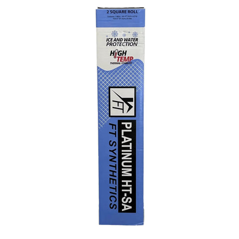 Beefy 41 Mil Ice And Water Roofing Underlayment 36 Inch X 67 Foot Roll Self Adhering High Temp Nail Sealable Membrane in blue packaged roll.