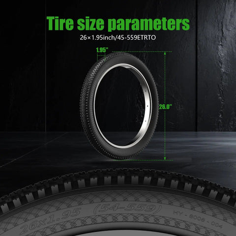 2 Pack Mountain Bike Tires 26x1.95 Folding Replacement With 2 Inner Tubes And Levers Puncture Resistant And Wear Resistant